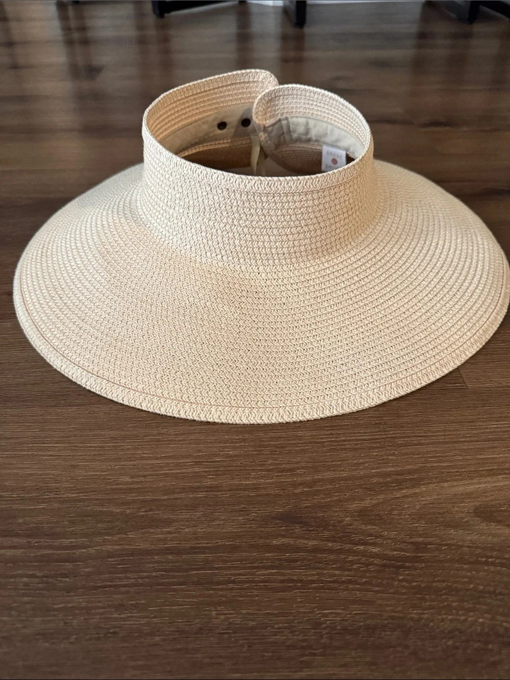 Packable Straw Full Visor Hat - Shade & Shore in Tan